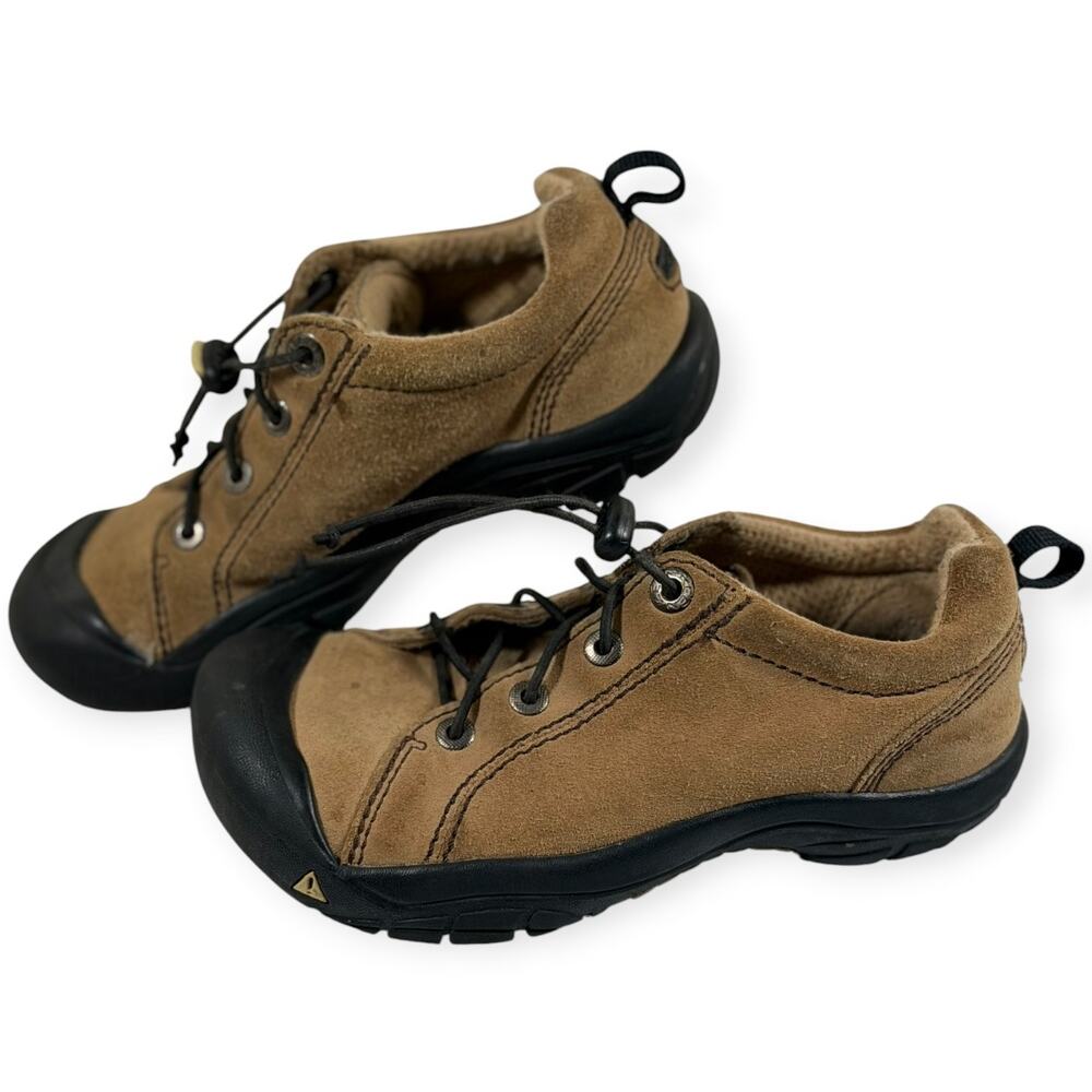 KEEN Leather Sneakers, Tan/Black, Leather, Toddler/Youth 1Y